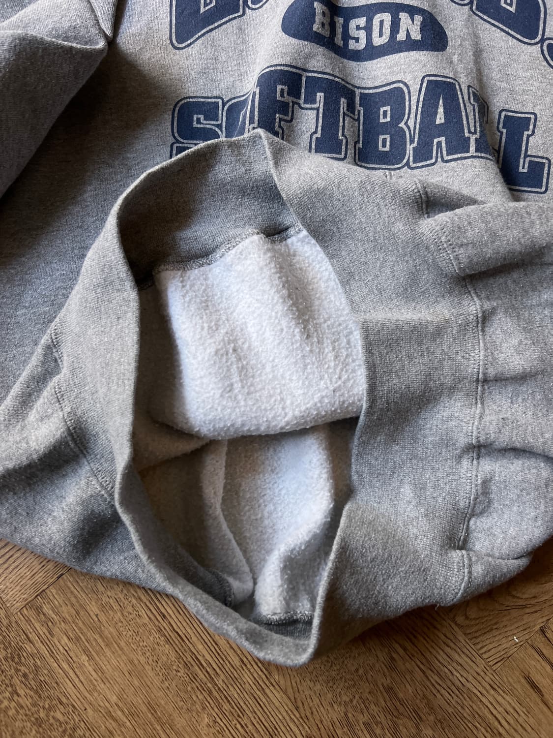 [XL]90's 러셀 Made in USA 그레이 후드 티셔츠 상품이미지6