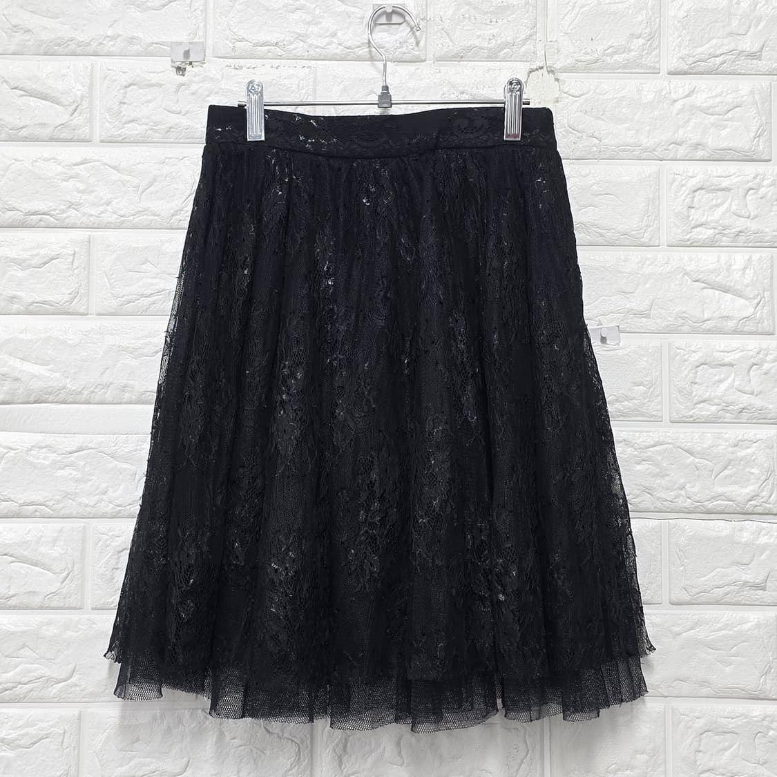 마쥬 블랙 레이스 스커트 36 상품이미지4