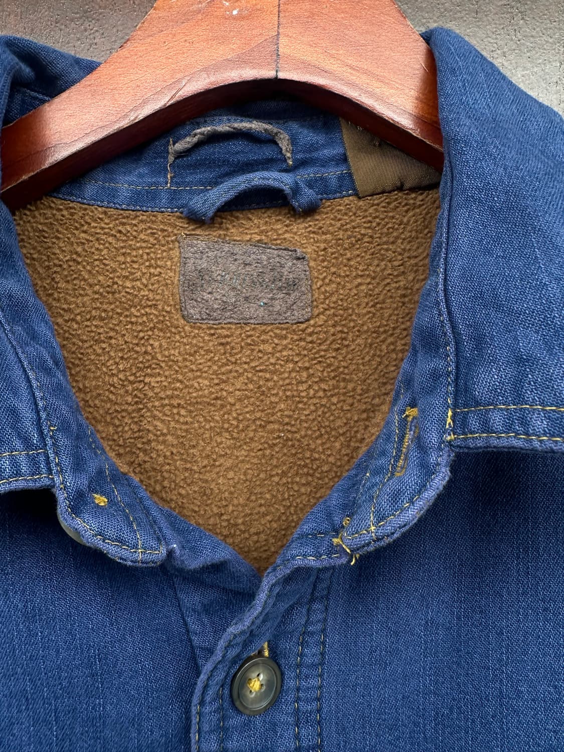 플리스 안감 데님 셔켓 상품이미지4