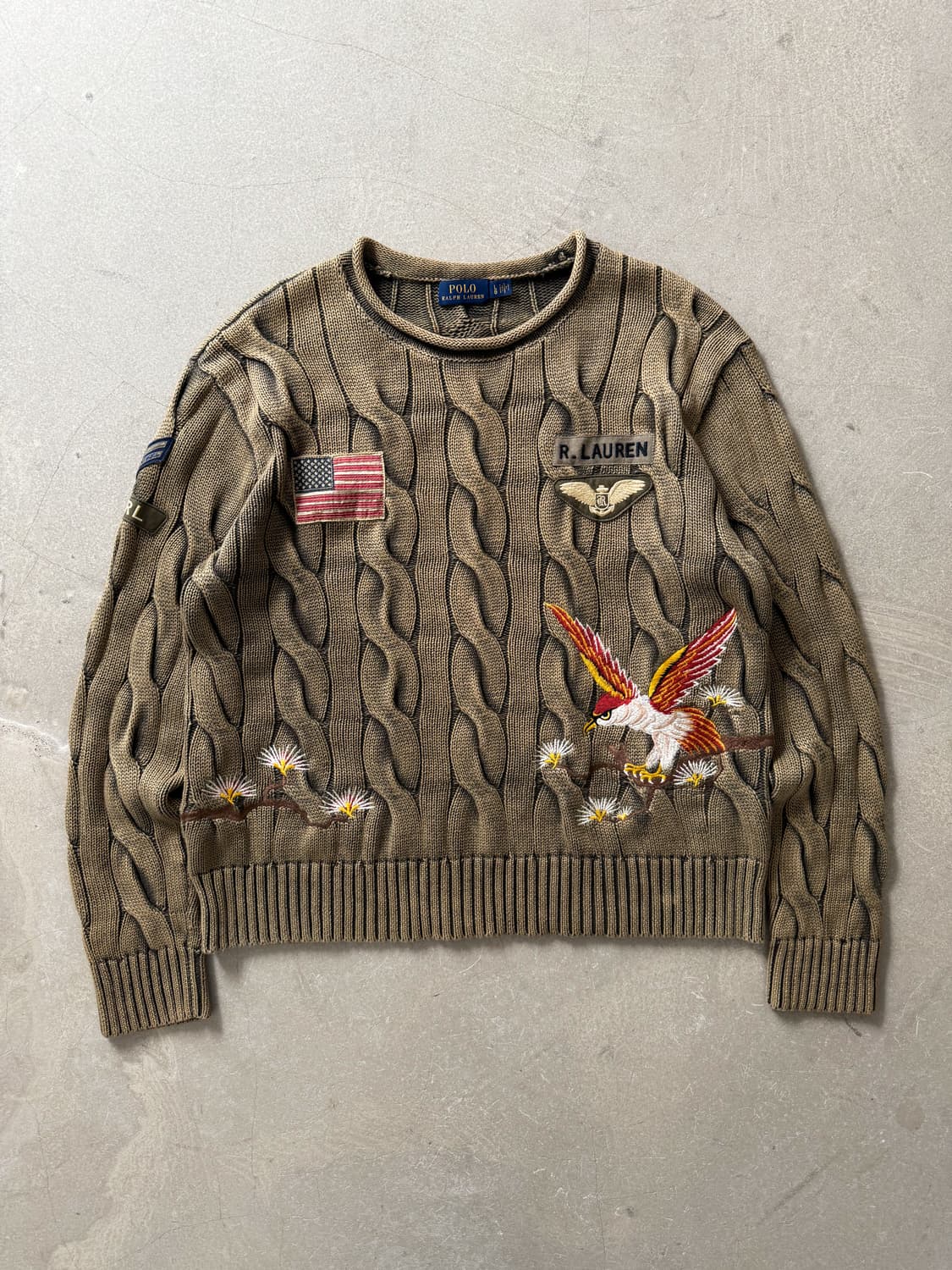 Polo Ralph Lauren Embroidered Cable Knit 상품이미지1