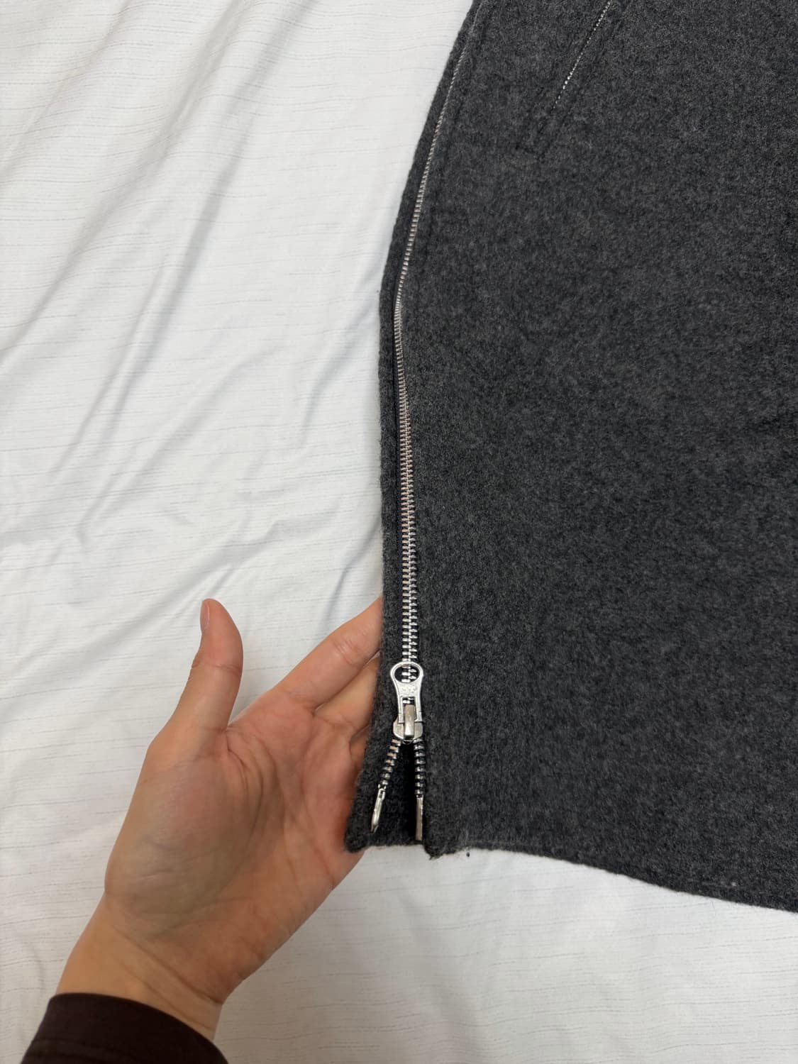 주카 그레이 스커트 상품이미지3