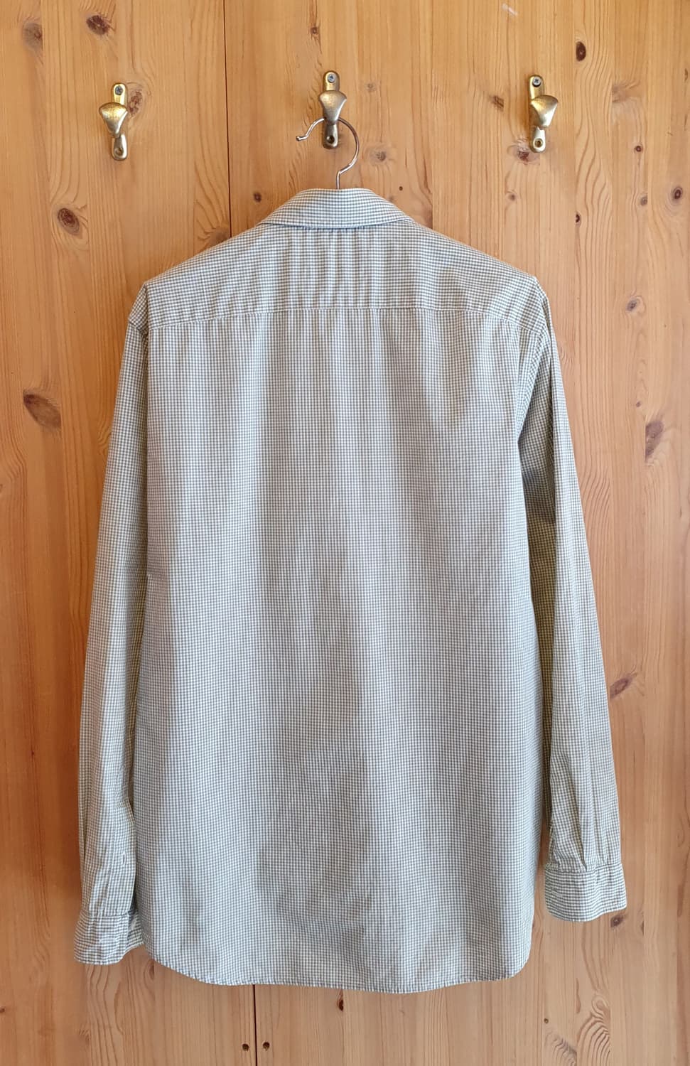 100.라코스테 Slim Fit 체크셔츠(그린)  상품이미지2