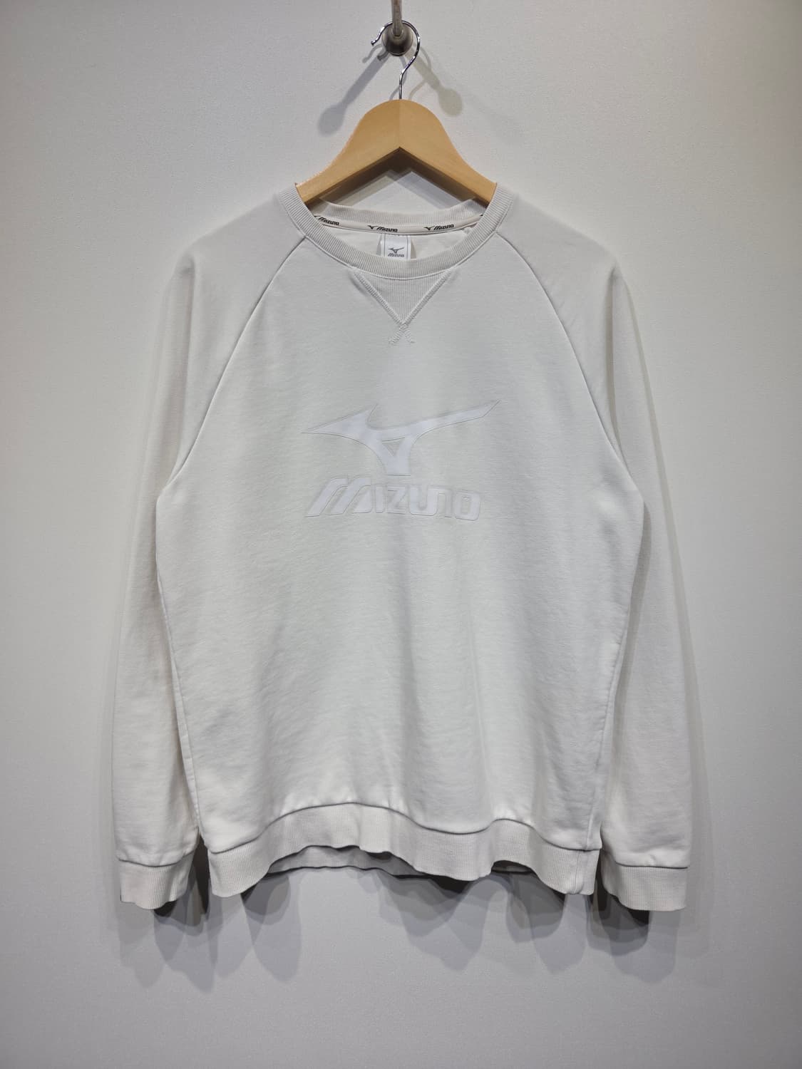 Mizuno 미즈노 화이트 빅로고 라글란 맨투맨 상품이미지2