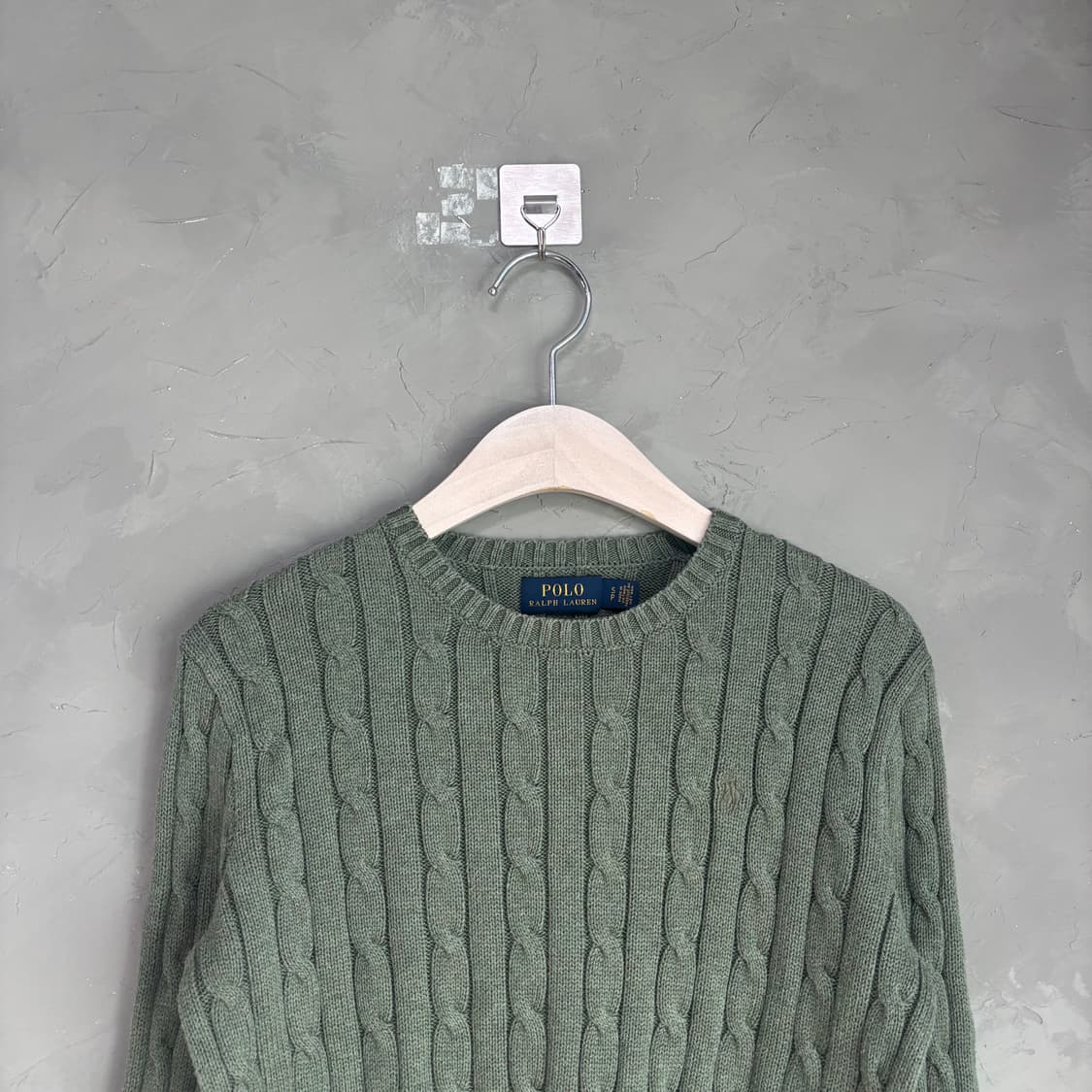 폴로 랄프로렌 꽈배기 니트 카키 피스타치오 상품이미지2