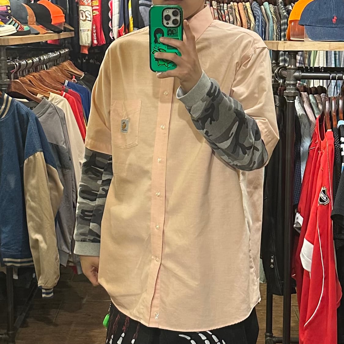 [HI] 칼하트 반팔 셔츠 핑크 상품이미지3