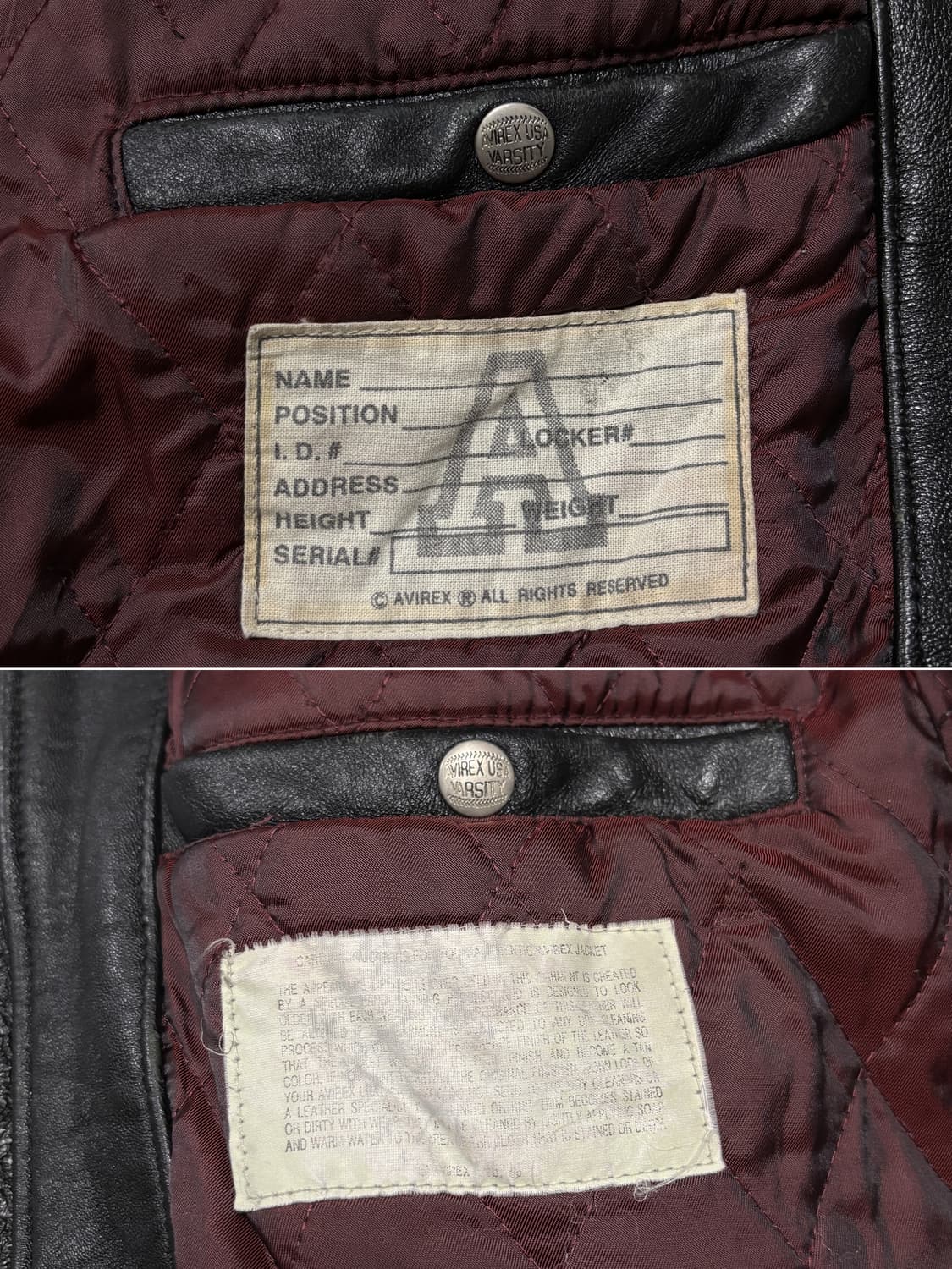 90s 빈티지 아비렉스 아이콘 바시티 자켓 상품이미지7