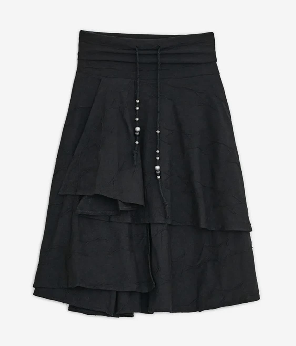 허그유어스킨 스타 플레어드 미디 스커트 블랙 치마 허유스 상품이미지1