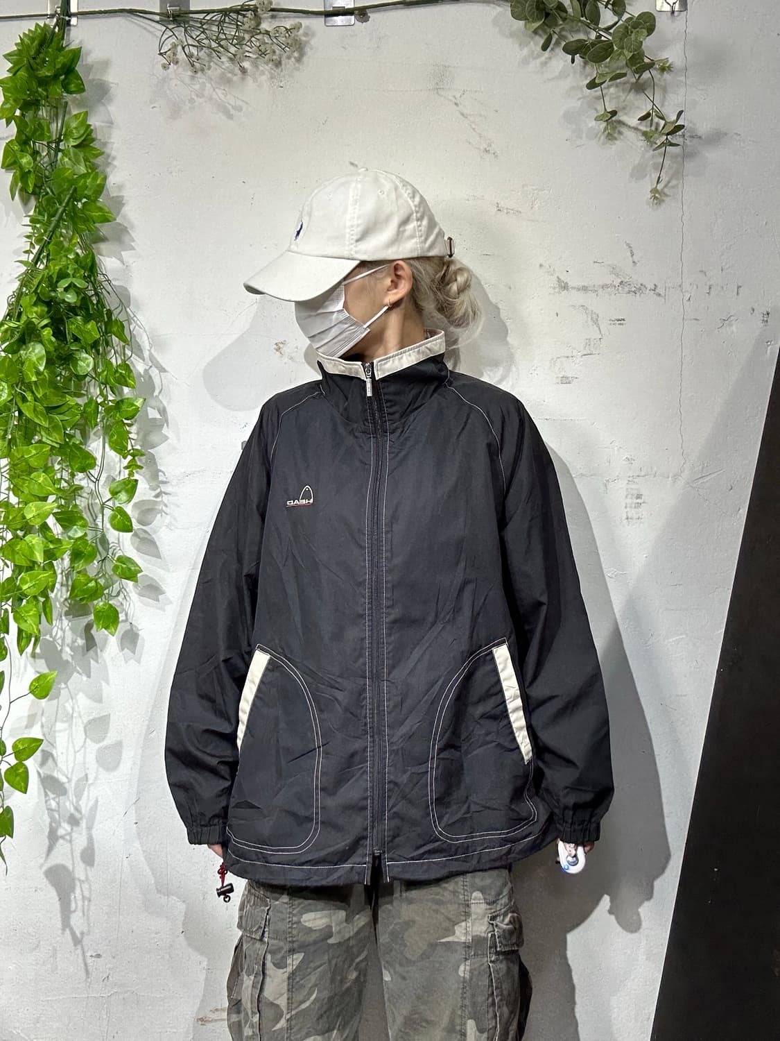 헤드 블랙 올드스쿨 바람막이 오버핏 트랙 자켓  상품이미지2