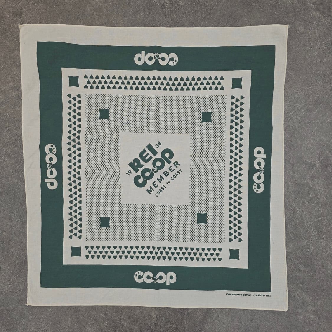 90s REI 아웃도어 Co-op Member 미국  반다나 상품이미지1