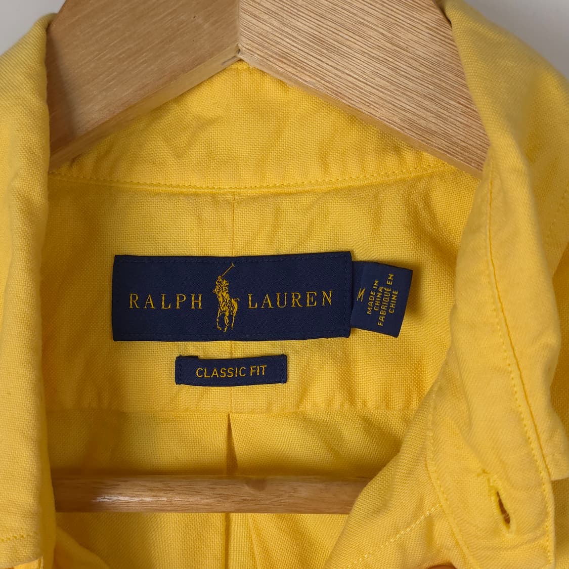 폴로 랄프로렌 클래식핏 코튼셔츠 옐로우 (M) 상품이미지4