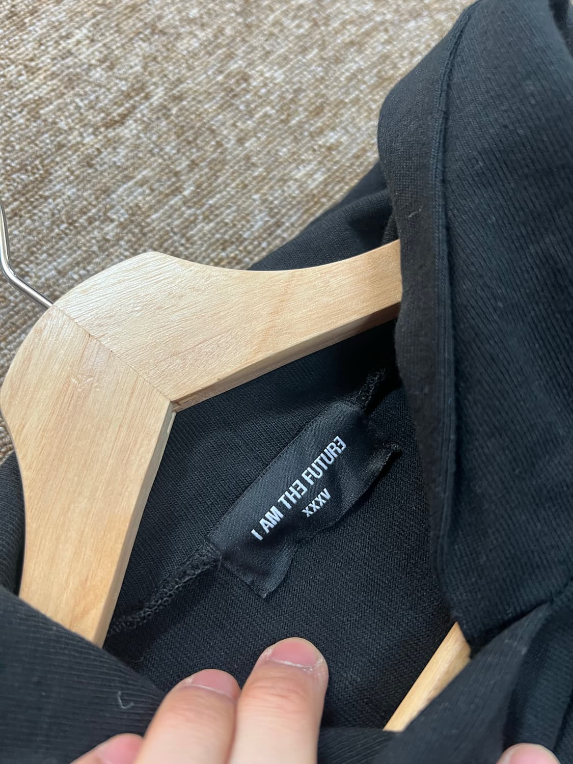 아이엠더퓨처 오버핏 후드티 블랙 상품이미지3