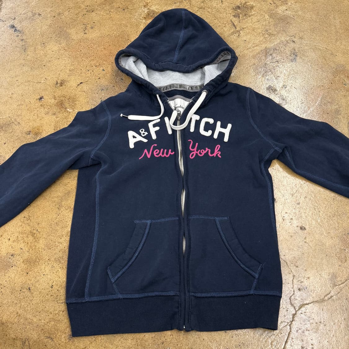 아베크롬비 네이비 핑크 후드집업 상품이미지3