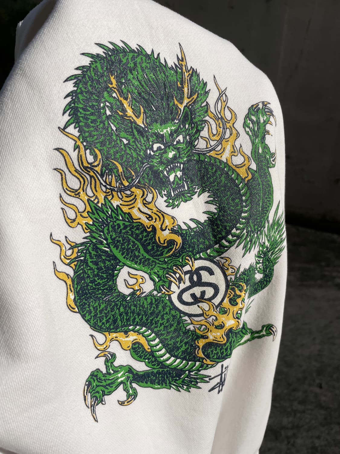 Rare!)90s Stussy USA Dragon Sweatshirt 상품이미지1