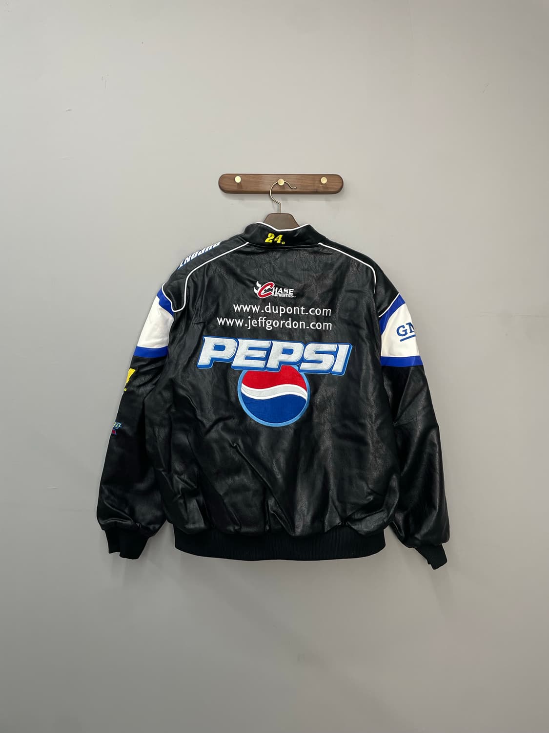 펩시 레이싱 자수패치 블랙 레더자켓 H1838 상품이미지7