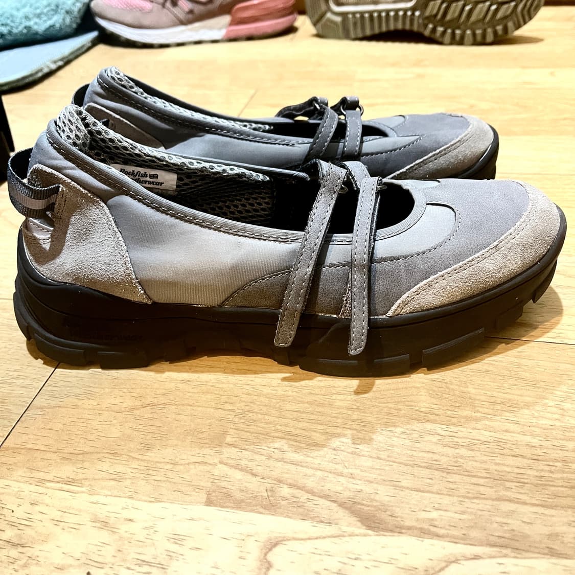 (240~245mm) 락피쉬 2스트랩 메리제인 그레이색상 상품이미지8