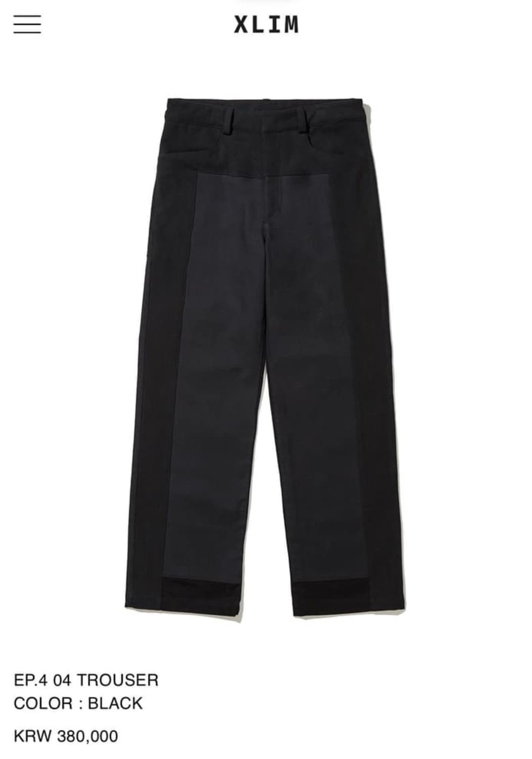  Xlim ep4 팬츠 바지 3사이즈 상품이미지2