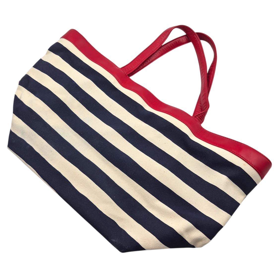 90s 모스키노 스프라이프 장미 레더 토트백 상품이미지4