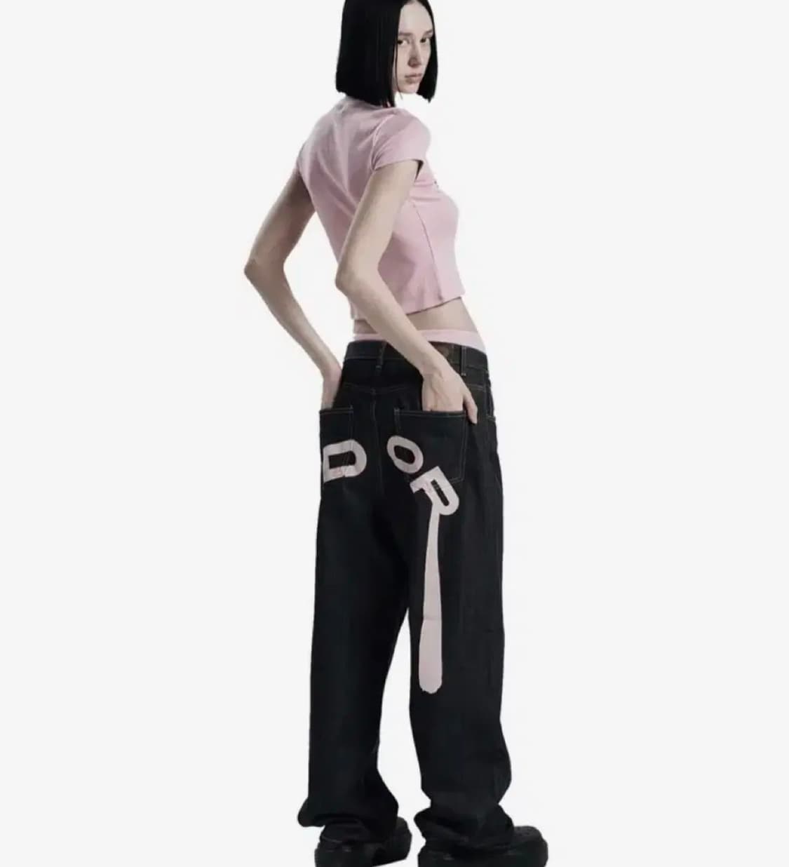 오도어 로고 드롭 데님 팬츠 1 상품이미지1