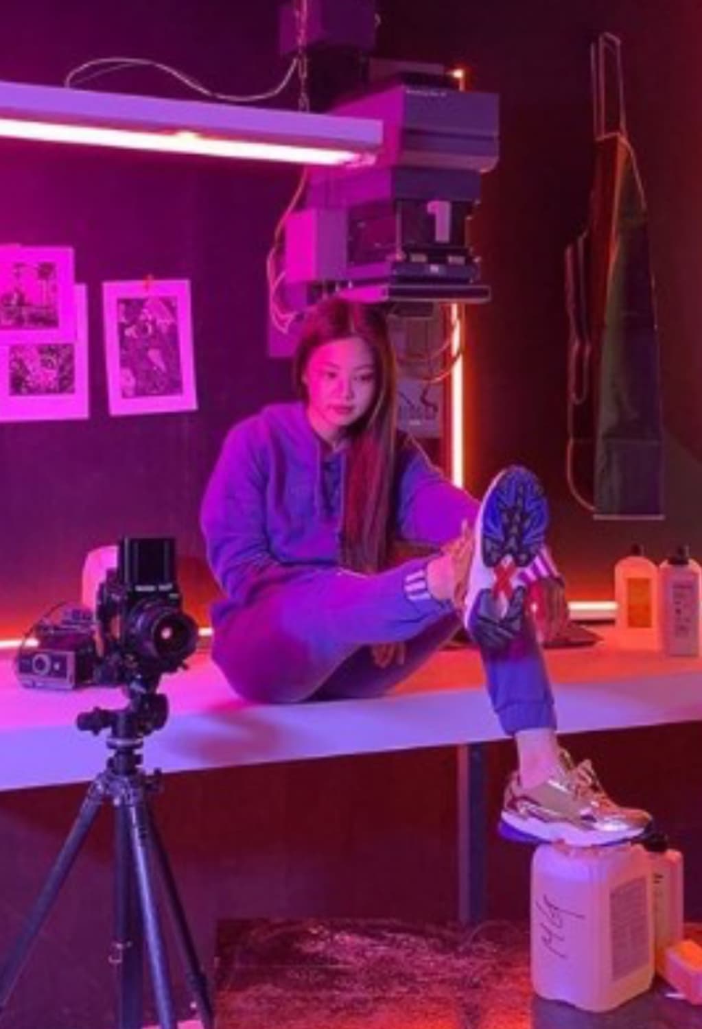 <제니 착용> 아디다스 코지 퍼플 조거팬츠 상품이미지4