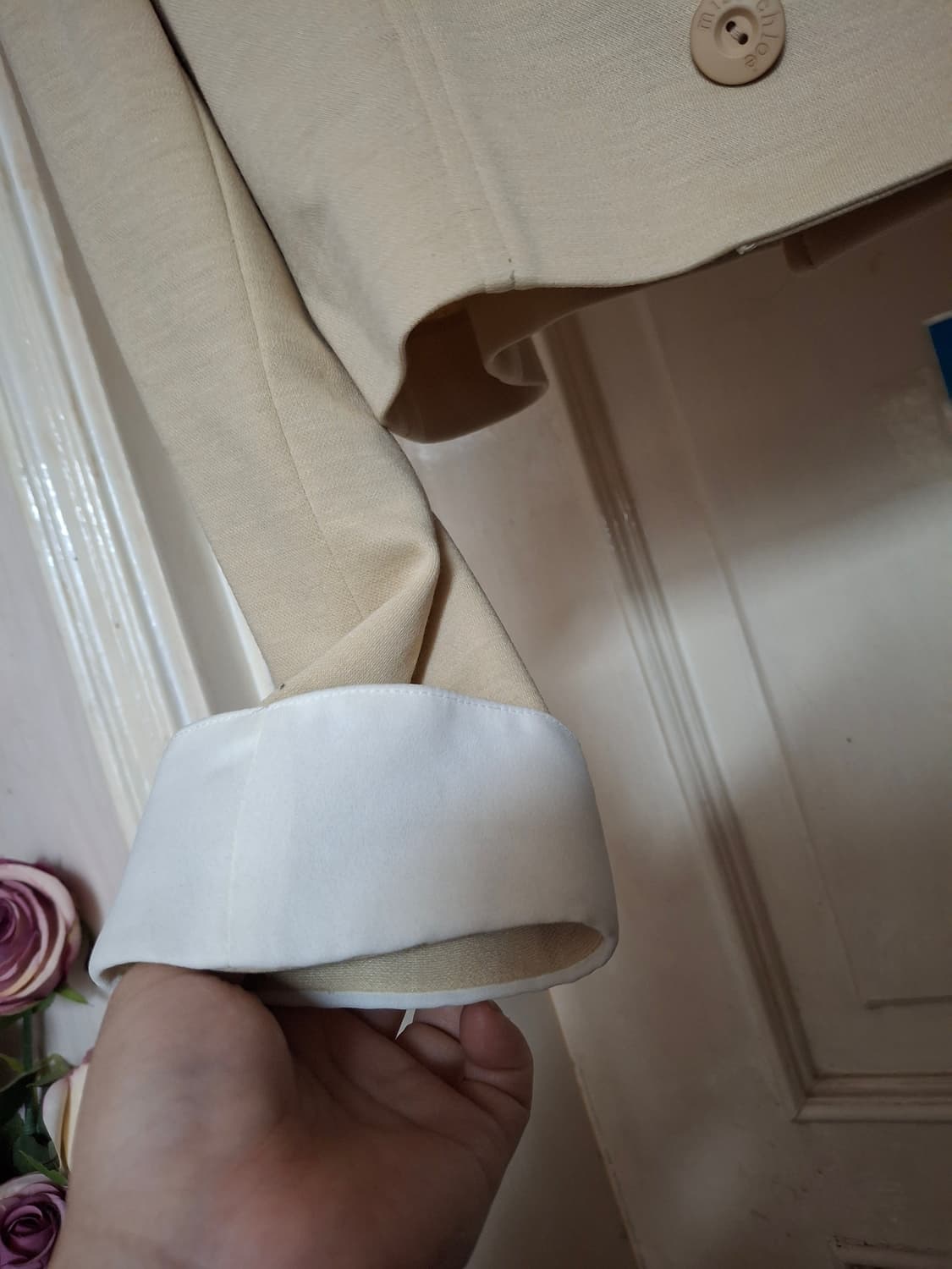 [MISS CHOLE]정품 아이보리 크롭 셔츠(미착용) 상품이미지6