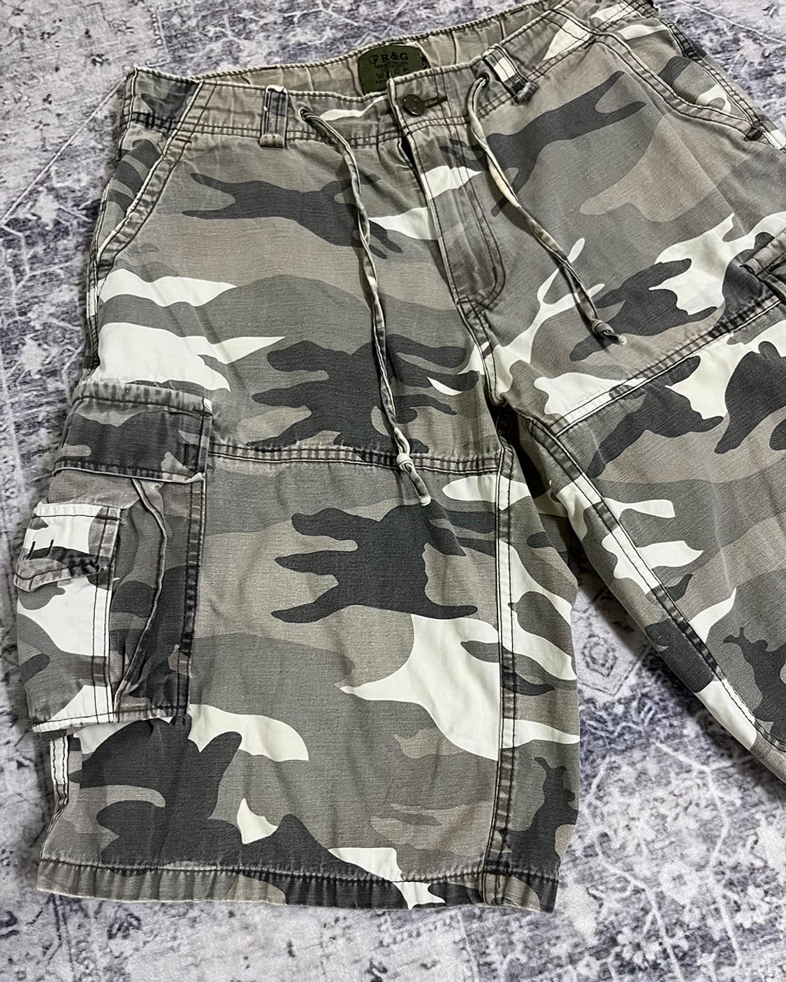 Y2K Camo Cargo Bermuda pants 상품이미지6
