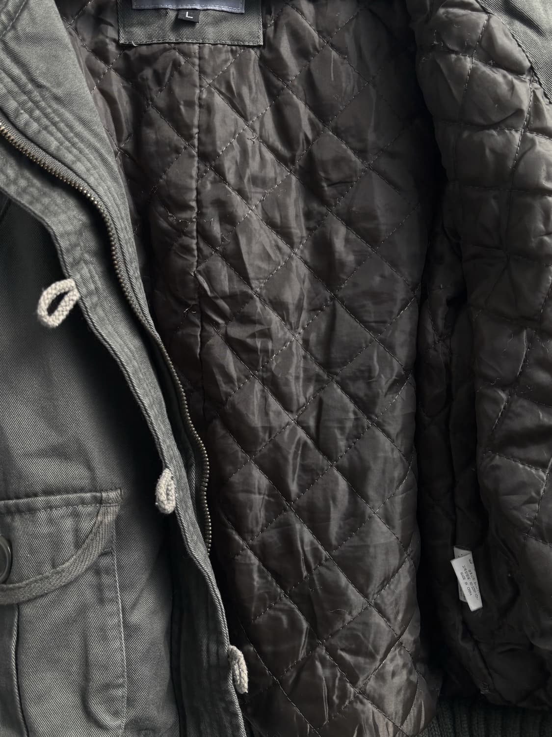 Vintage Khaki Fur Hood Jacket  상품이미지6