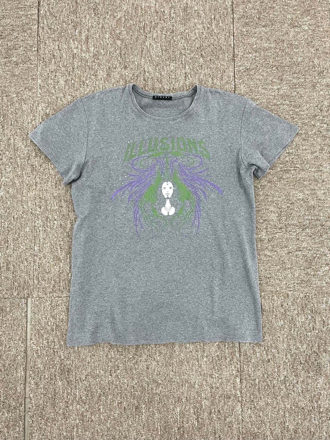 Gray Cubic Ethnic punk T-shirt 상품이미지4