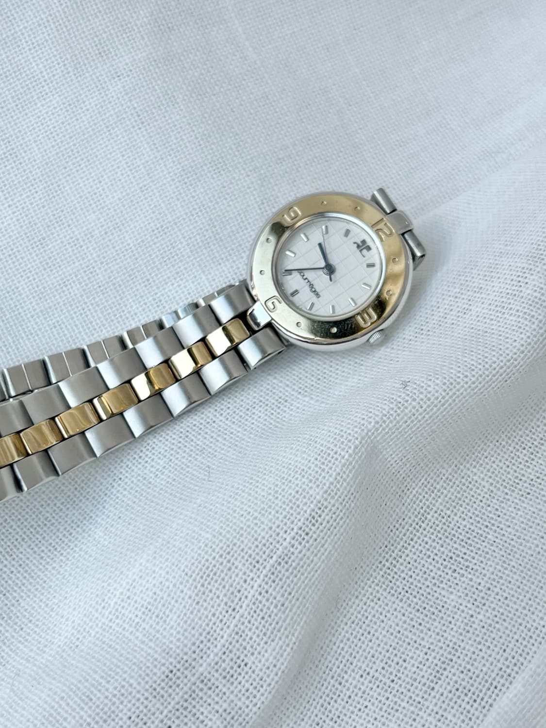 (case)90s Courreges 꾸레쥬 올드 콤비 손목시계 상품이미지4