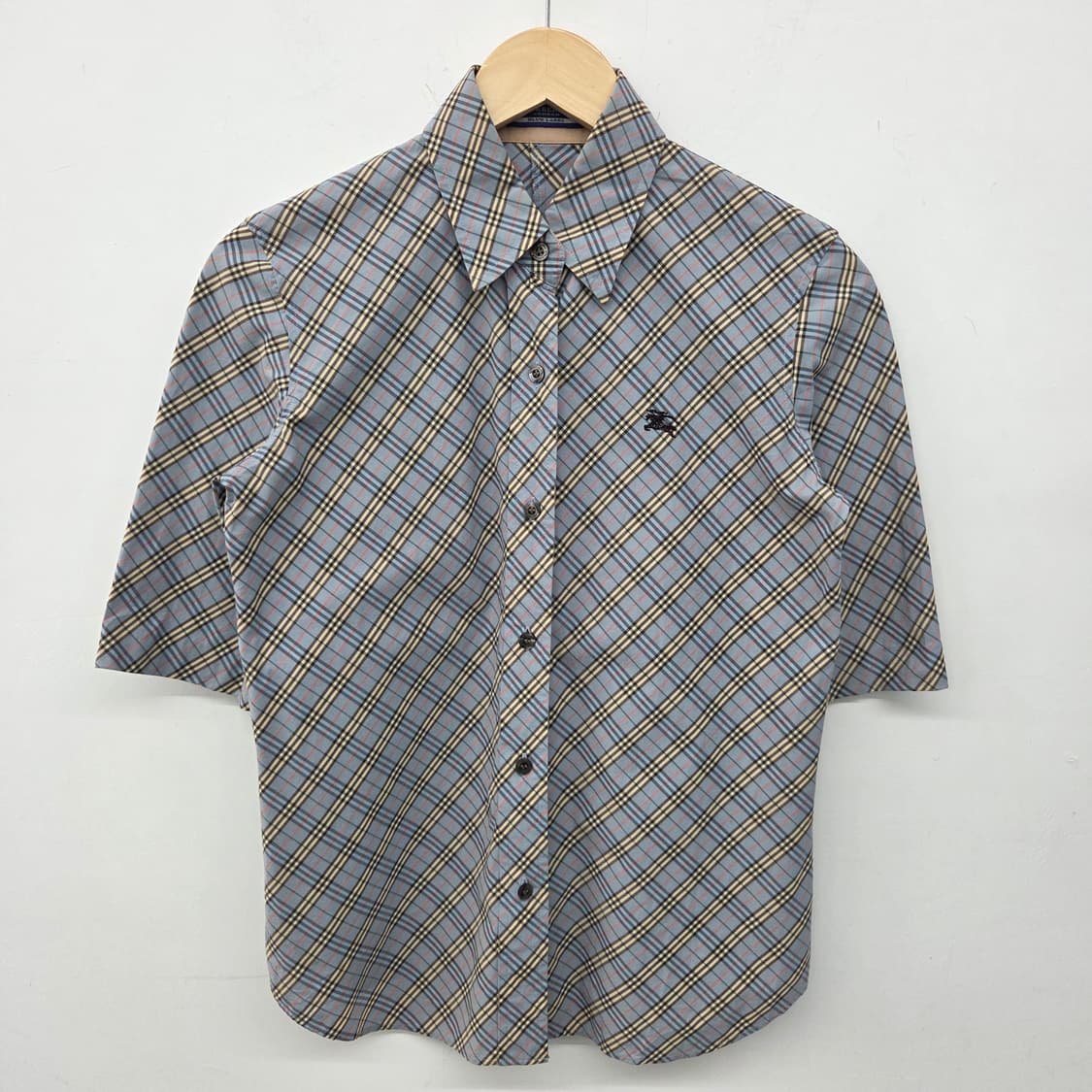 버버리 체크 반팔 셔츠 여s 상품이미지2