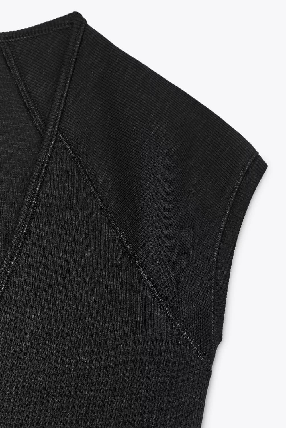 ZARA 자라 립 브이넥 티셔츠, 자라 슬림핏 브이넥 반팔 티셔츠 상품이미지5
