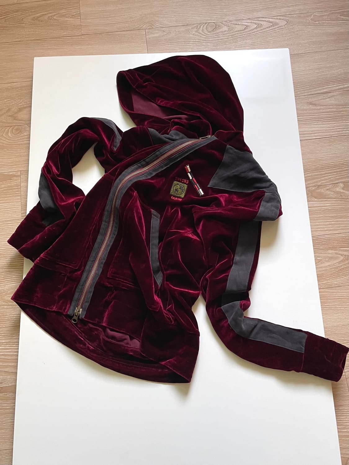 291295=HOMME 벨벳 집업 상품이미지1