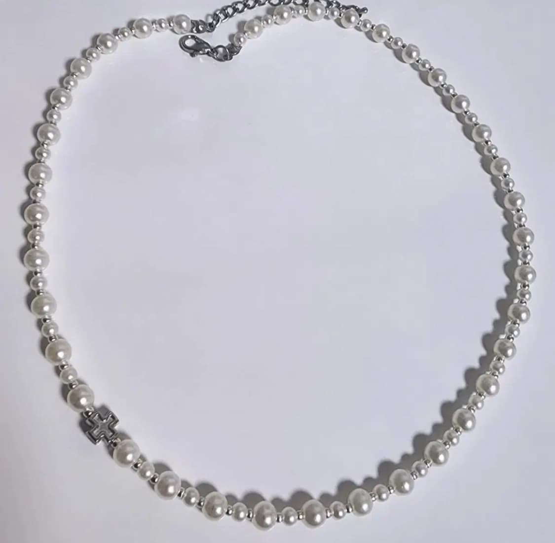 진주 십자가 비즈 목걸이🤍 상품이미지1