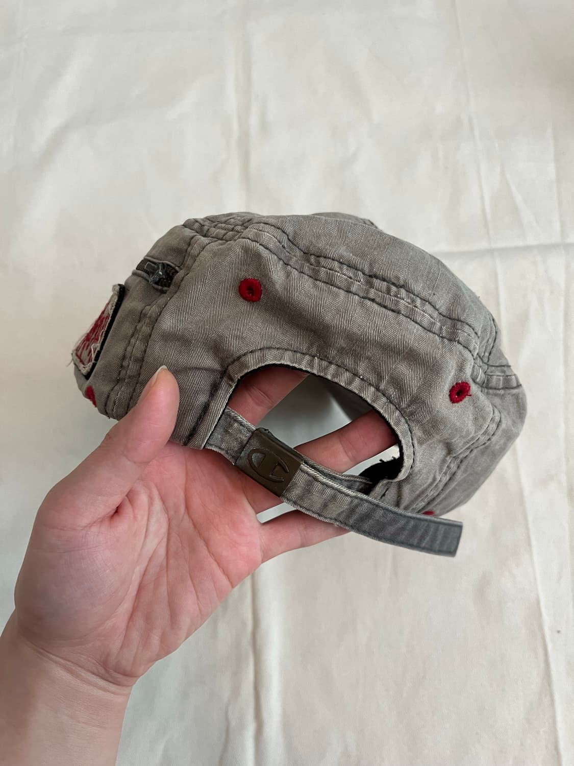 CHAMPION vintage mocha+red cap 상품이미지3