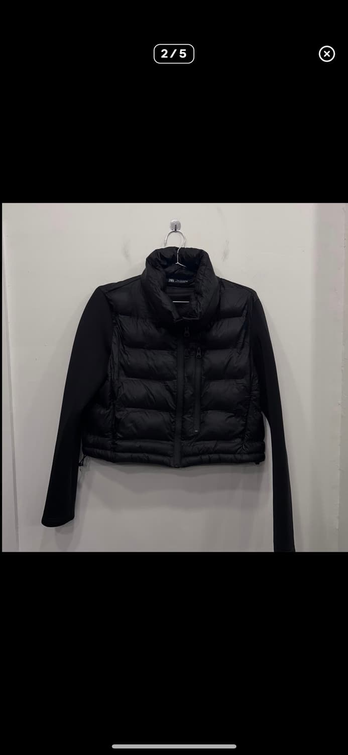 자라 여성 터프다운 하이넥 크롭 패딩 자켓 상품이미지1