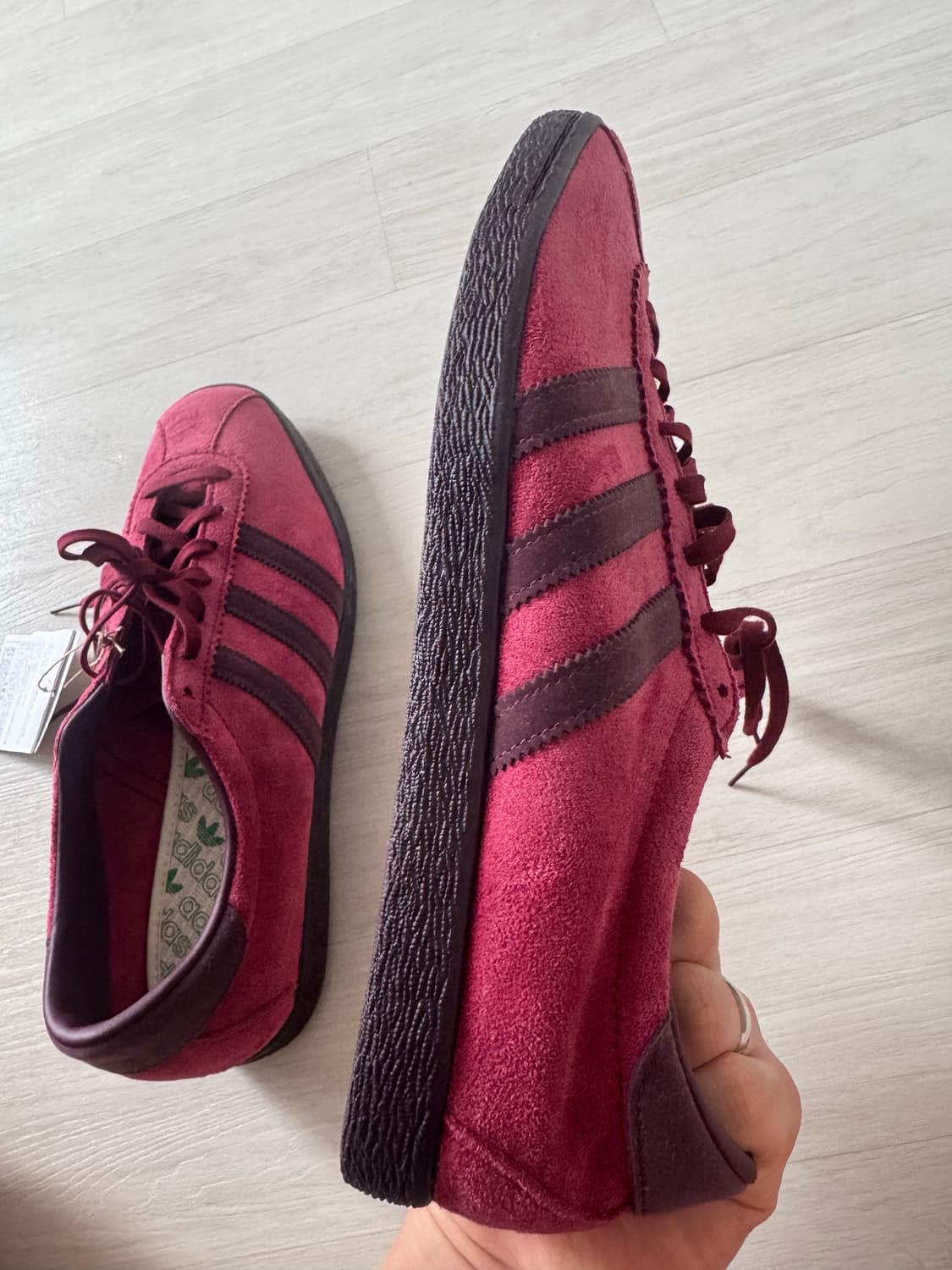 (새상품)아디다스 토바코 그루엔 컬리지에이트 버건디 280 상품이미지5