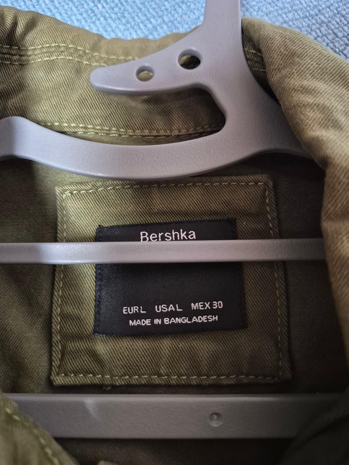 Bershka 버쉬카 밀리터리 언발란스 헤비 코튼 셔츠 자켓 L 상품이미지3