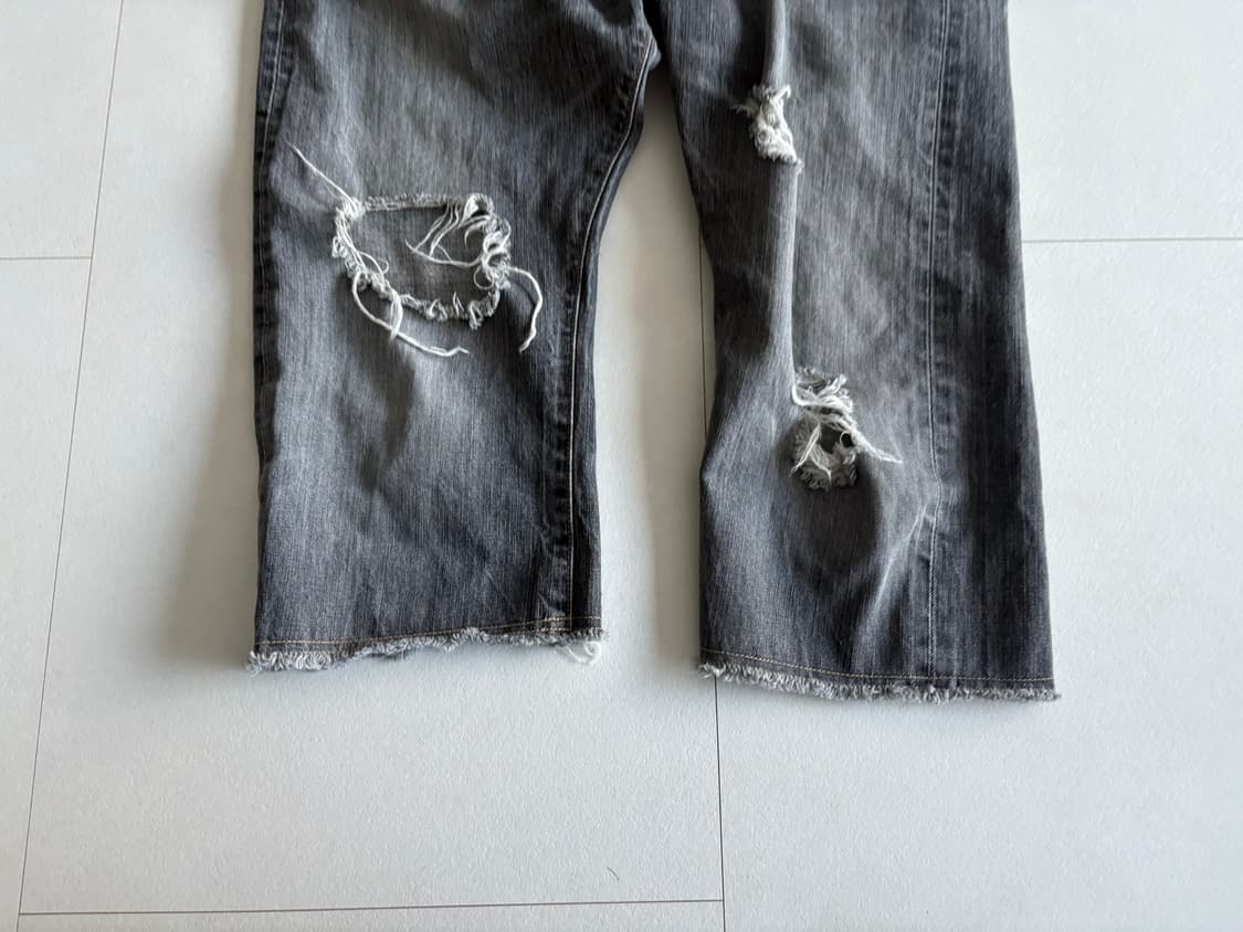 edwin) destroyed cropped denim pants 상품이미지4