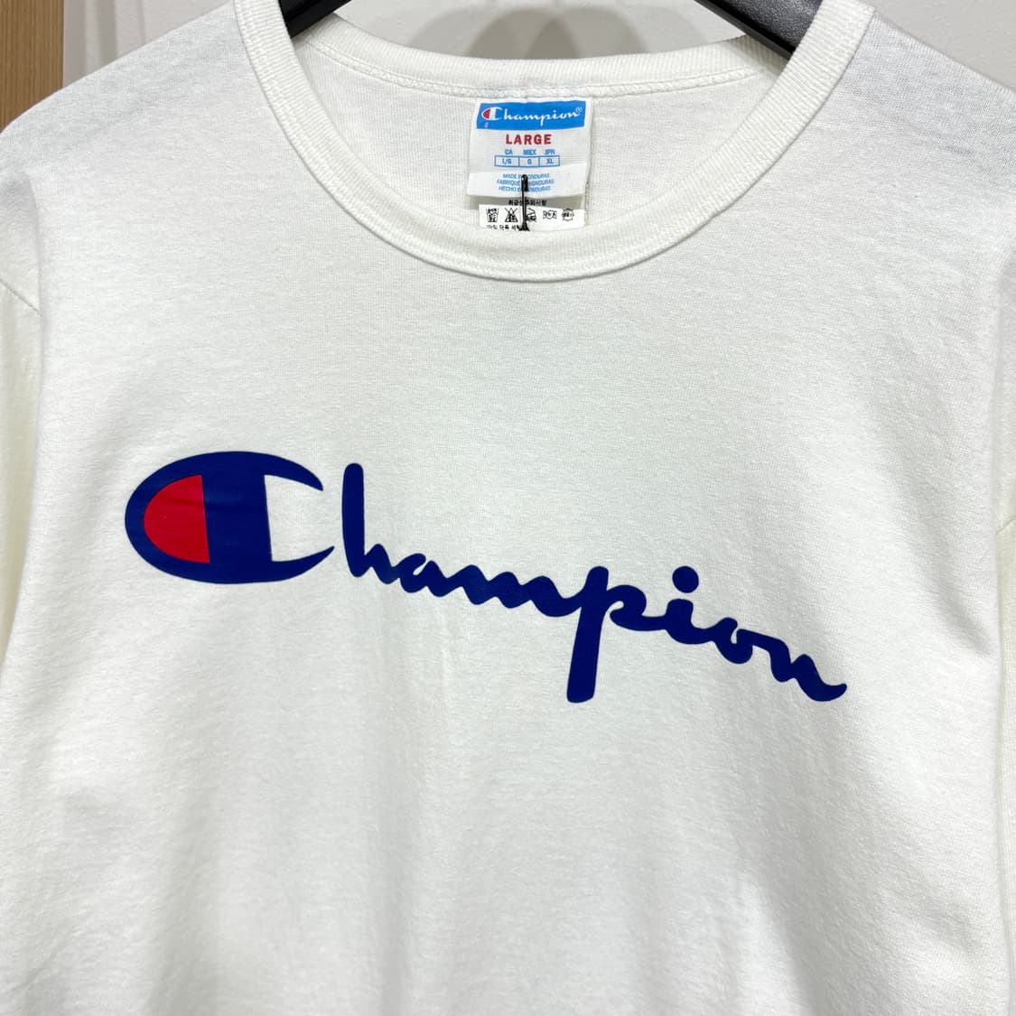 챔피온 화이트 긴팔티 롱슬리브 상품이미지2