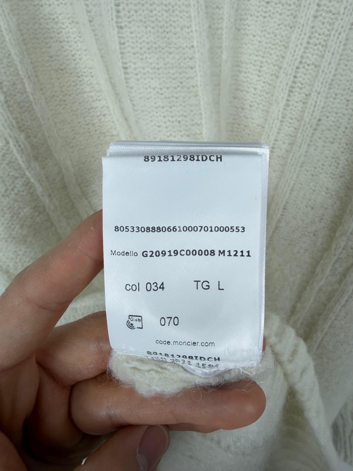 a81) 몽클레어 모헤어 케이블 니트 상품이미지8