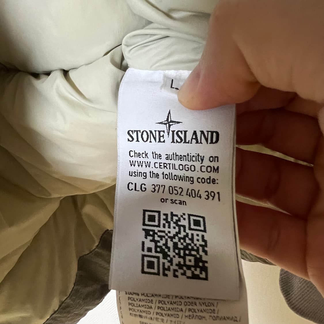 스톤아일랜드 19fw 나일론 메탈 립스탑 패딩 L 상품이미지6