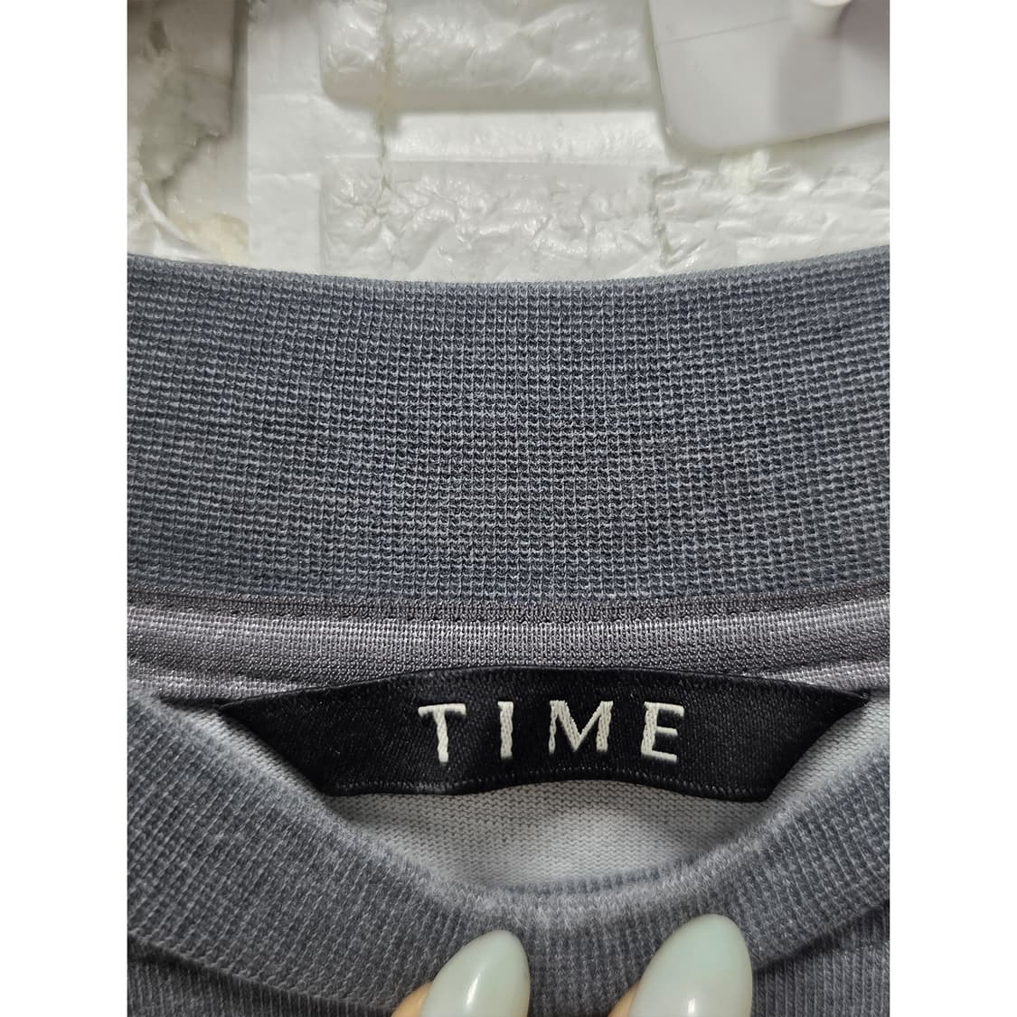 21s 한섬 타임 time 그레이 반팔티 95 상품이미지2