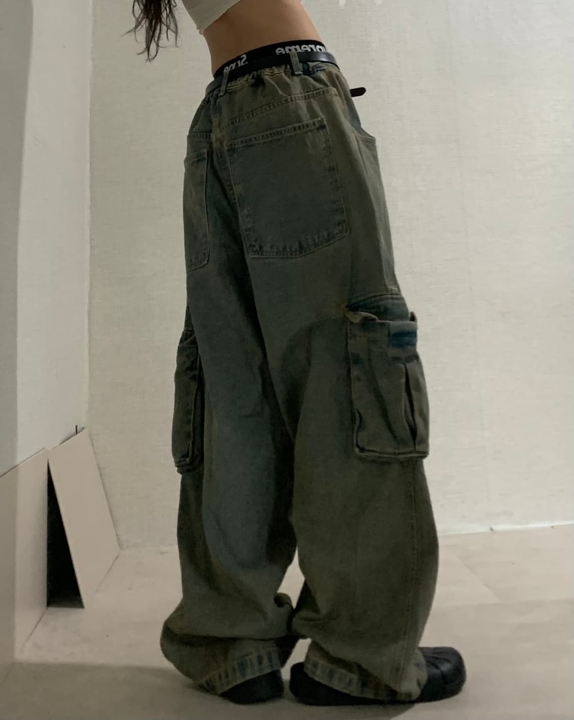 wide denim cargo pants 상품이미지6