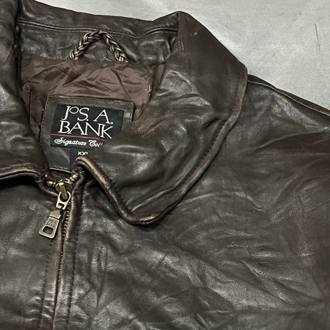 조스에이뱅크 레더 카라 자켓 y15017 상품이미지4