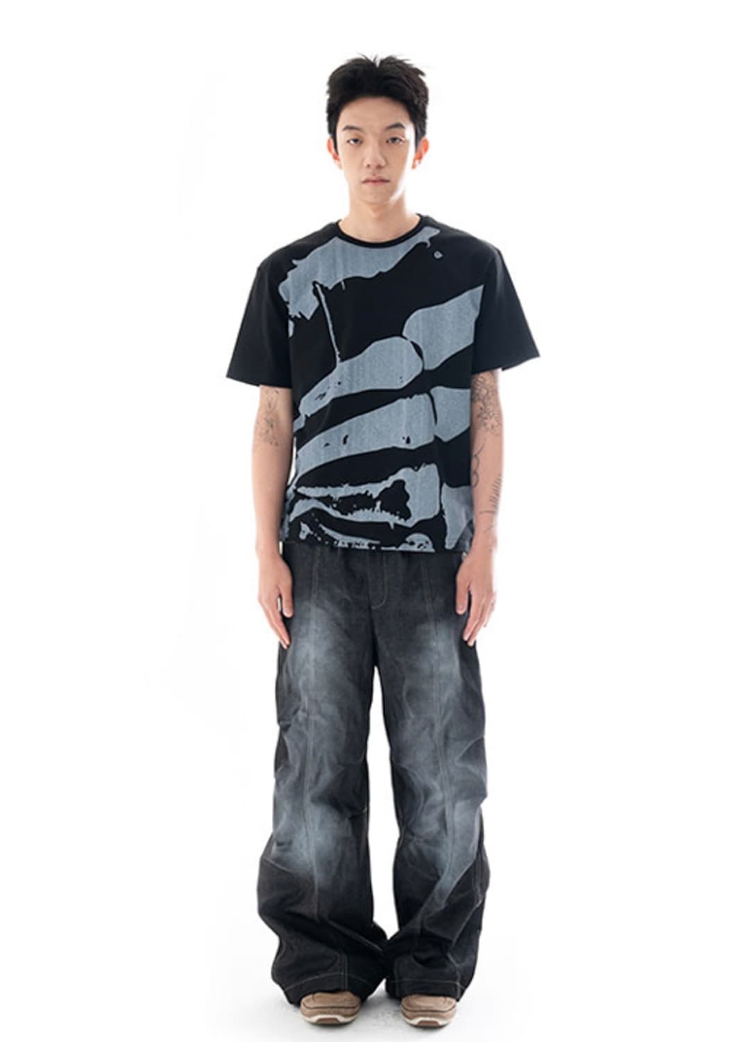 아캄 Sprayed Denim Pants (Black) 상품이미지2