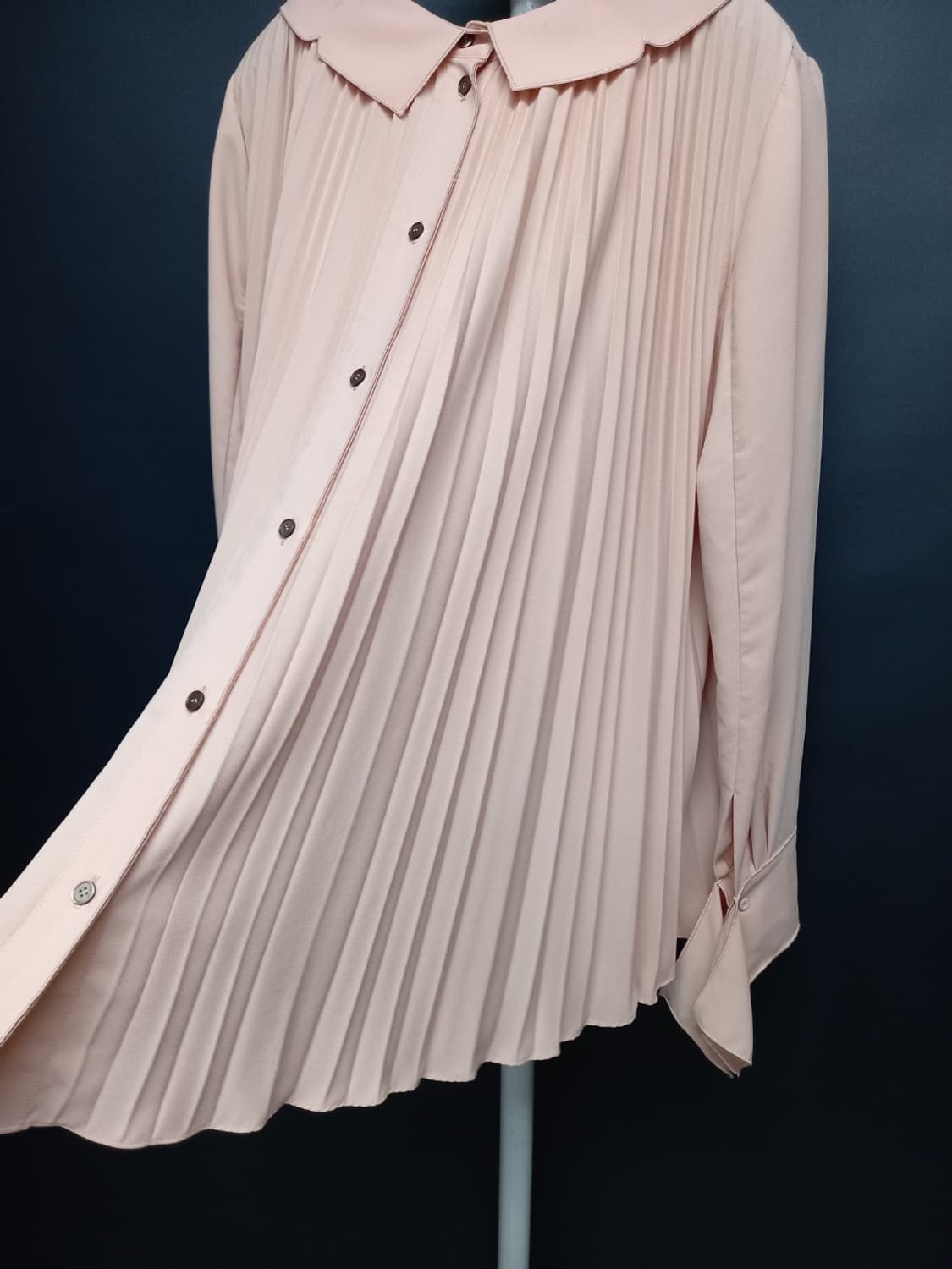 오즈세컨 춘하추 쉬폰 플리츠 긴팔블라우스 55 상품이미지7