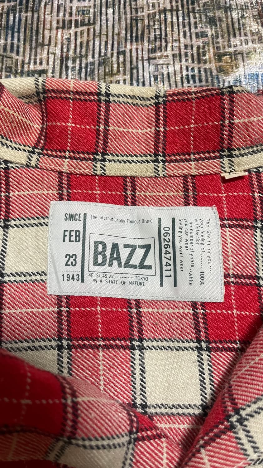 JPN 00s 일본 빈티지 BAZZ 레드 체크 셔츠 L 상품이미지5