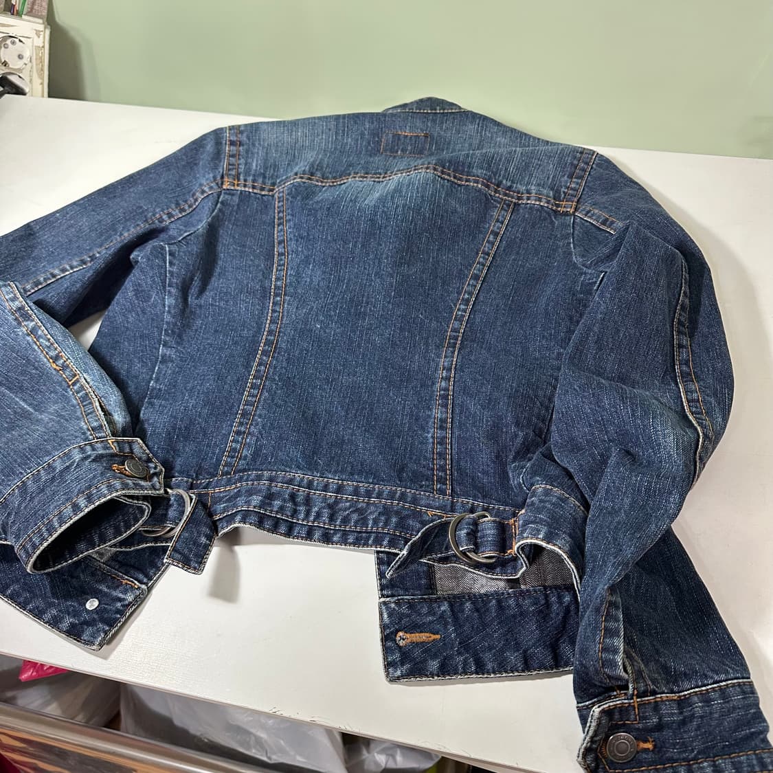 우먼S 켈빈클라인 진스 CK 빈티지워시드 인디고 데님청자켓 상품이미지5