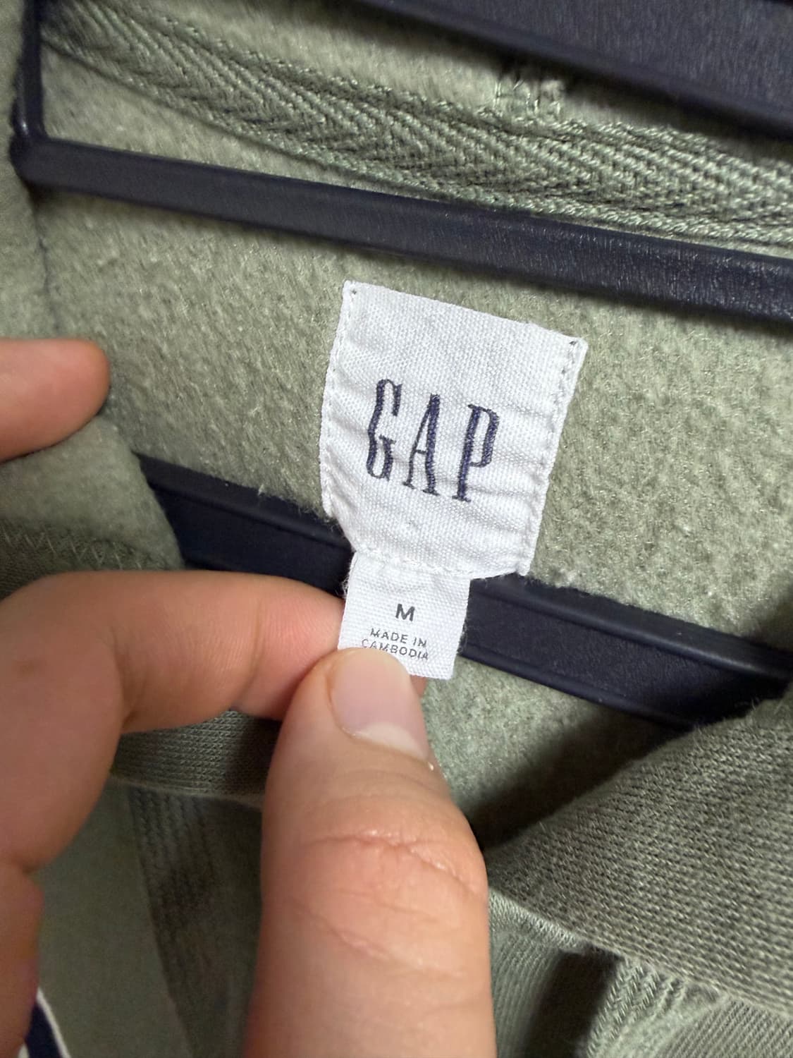 GAP 후드집업 M 카키 상품이미지4