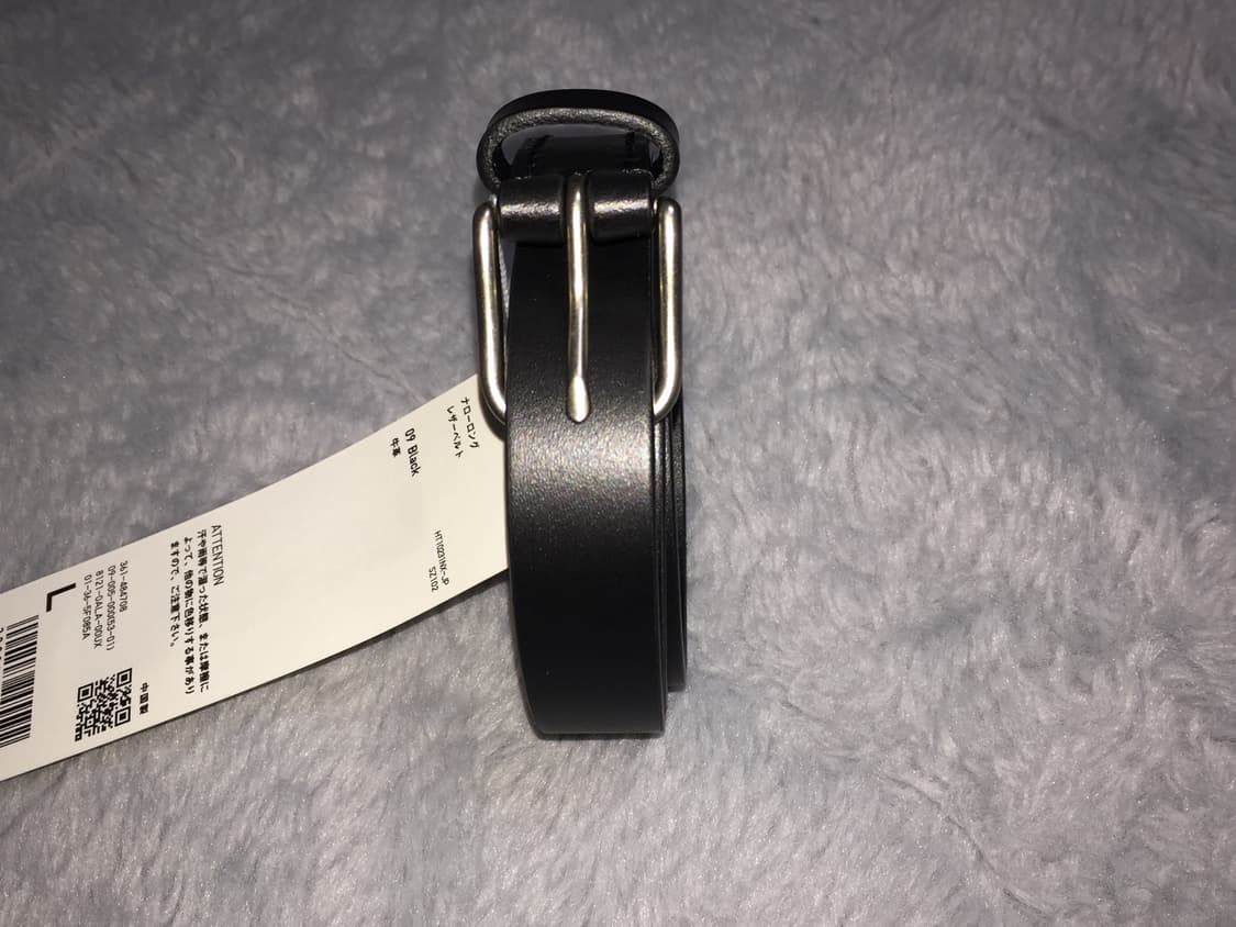 유니클로U 네로우 레더 벨트 블랙 L 새상품 상품이미지3