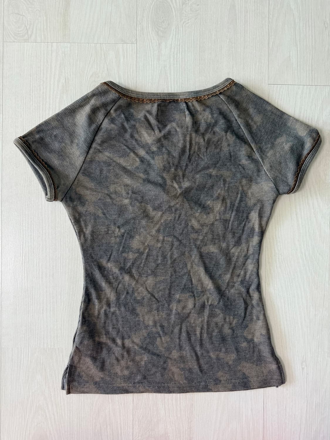 스컬프터 카모 골지 반팔티 상품이미지2